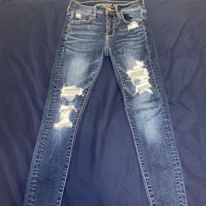 American eagle skinny jeans 0short